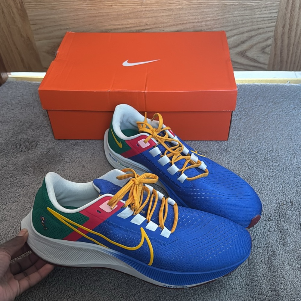 Nike Air Zoom Hyper Royal/University Gold Pegasus 38 Jordan Moss Shoe SIZE 11.5 - Picture 2 of 13
